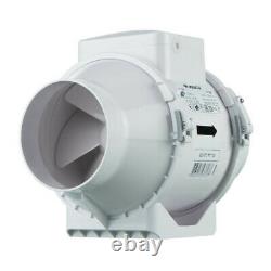 In-Line fan Air extractor Inline fan Ventilator Mixed Flow Vents TT 100 mm IPX4
