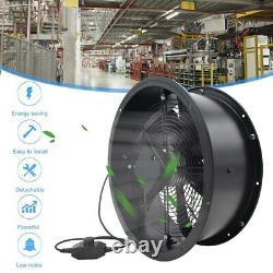 Industrial Axial Extractor Duct Fan 14''/350mm Speed Control Garage Ventilation