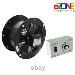 Industrial Cased Extractor Fan 14 Duct Commercial Ventilation +Speed Controller