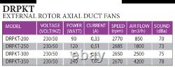 Industrial Commercial Metal Duct Ventilator Heavy Duty Inline Extractor Fan