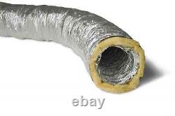 Insulated flexible ducting 10M extractor fan ventilation pipe lagging tinfoil
