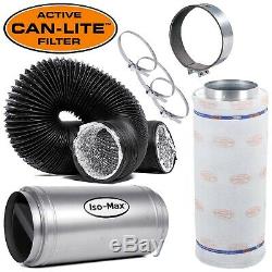 Isomax Canlite Extraction Fan System Kits Grow Room Tent Extractor Carbon Filter