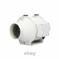 Mixedflow Duct Fan Silent Air Extractor Ventilation Exhaust Blower AC220V