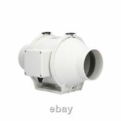 New Mixedflow Duct Fan Silent Air Extractor Ventilation Exhaust Blower HF100PE