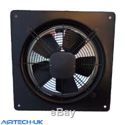 Plate Axial Extractor Ventilation Fan 250mm 730M3/H + Free External Wall Grille