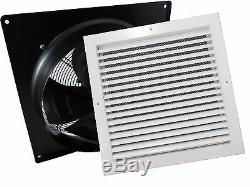 Plate Axial Extractor Ventilation Fan 250mm 730M3/H + Free External Wall Grille