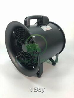 Portable Extractor Fan Blower Garage MOT Workshop Exhaust Ventilation 250mm