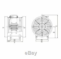 Portable Industrial Ventilator Axial Blower Workshop Extractor Fan 10 250mm