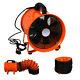 Portable Industrial Ventilator Axial Blower Workshop Extractor Fan 12 With Duct
