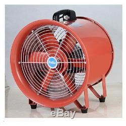 Portable Industrial Ventilator Axial Blower Workshop Extractor Fan 8 + Duct