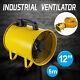Portable Industrial Ventilator Axial Extractor Fan 300mm (12) With 5m Duct New