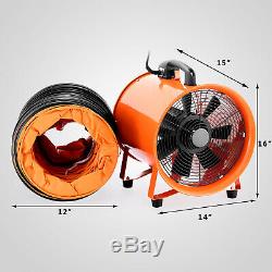 Portable Ventilator Axial Blower Ventilation Extractor Industrial Fan 10/12