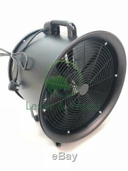Portable Ventilator Axial Blower Workshop Extractor Fan & 5m Duct 16 inch