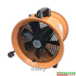Portable Ventilator Axial Blower Workshop Extractor Fan Speed Controller 12