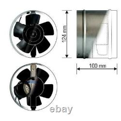 Silent High Temperature 125mm Inline Extractor Fan Chimney Flue Liner Ventilator