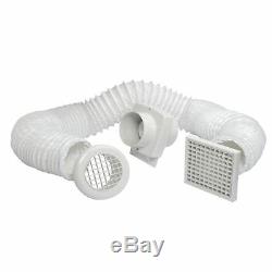 Slate Roof Tile Vent & Inline Extractor Shower Fan Kit / Ventilation Bathrooms