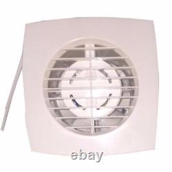Slimline 100mm 4'' Ventilation Extractor PVC Kitchen Bathroom Wall Ceiling Fan