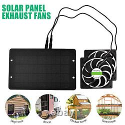 Solar Panel Air Extractor Ventilator Double Exhaust Fan for Poultry Greenhouse