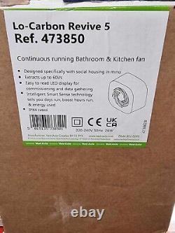 Vent-Axia Lo-Carbon Revive 5 Fan White ref 473850 bathroom & kitchen fan