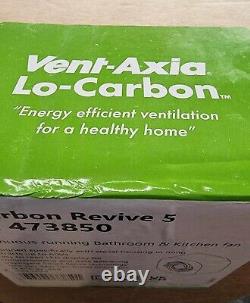 Vent-Axia Lo-Carbon Revive 5 Fan White ref 473850 bathroom & kitchen fan