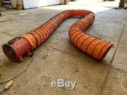 Ventilation / Fume / Dust extractor Fan 12 and 10m of flexible ducting 110vUsed