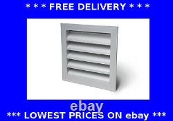 Weather louvre fixed wall grille ducting aluminium extractor fan ventilation