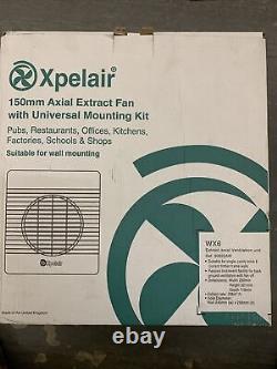 Xpelair WX6 90822AW White Flush Wall Mounting Commercial Axial Fan 150mm